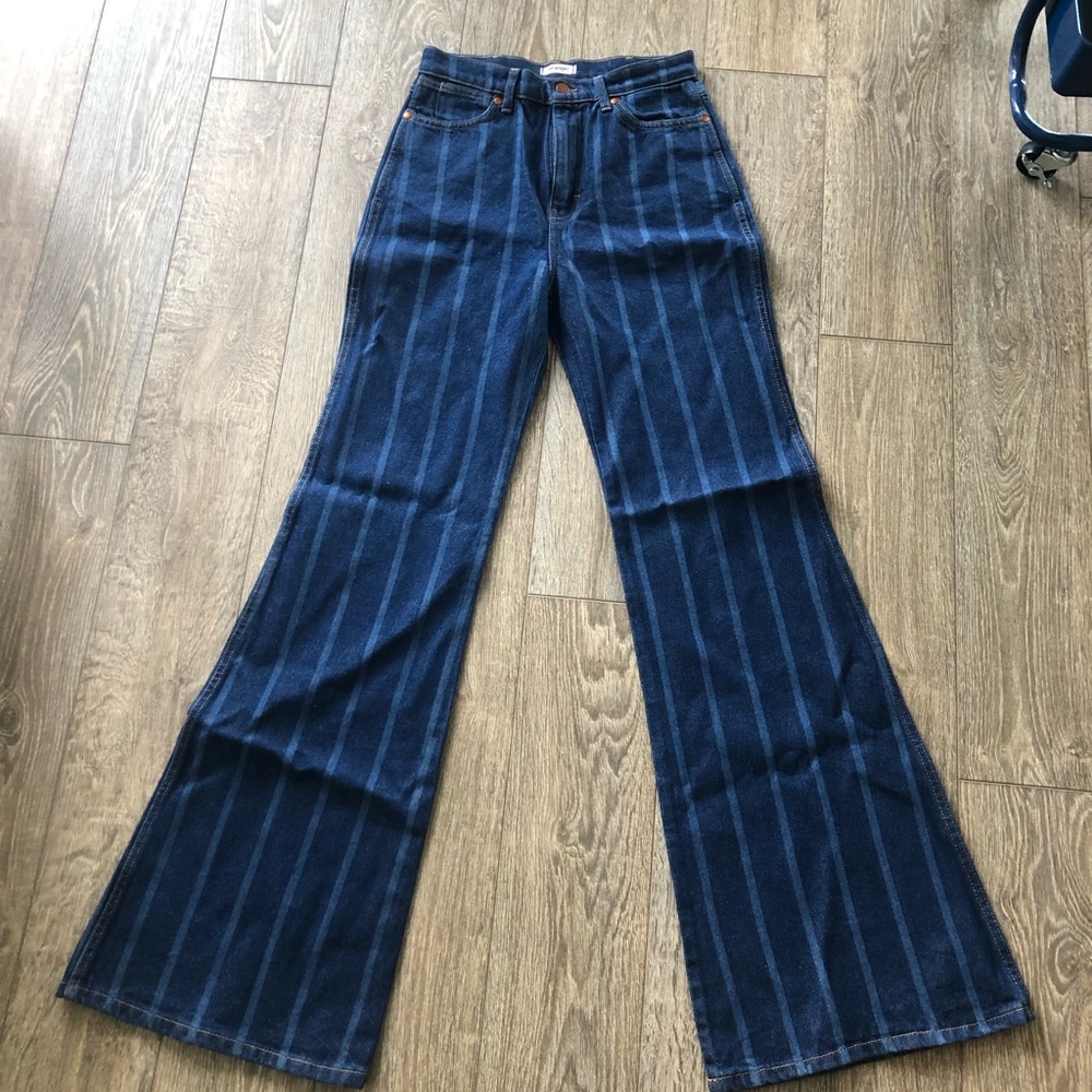 Wrangler Wanderer Striped Flare Trousers